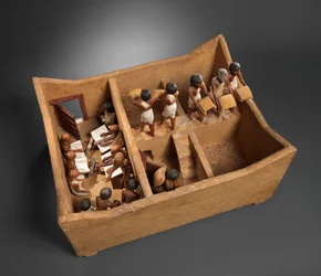 Model of a Granary with Scribes from the Tomb of Meketre