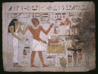 Wall Fragment from the Tomb of Amenemhet and His Wife Hemet