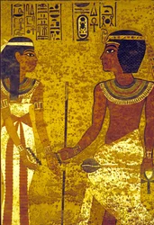 Tutankhamun with His Wife, Tomb of Tutankhamun, Thebes