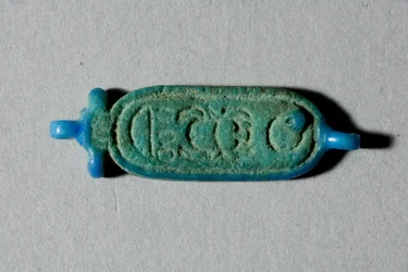 Bead with the Cartouche of Tutankhamun, New Kingdom, Reign of Tutankhamun, 1336-27 BC