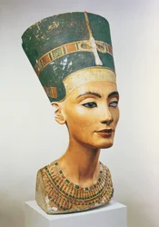 Bust of Queen Nefertiti, from the Studio of the Sculptor Thutmose at Tell el-Amarna