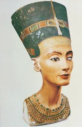 Bust of Queen Nefertiti, from the studio of the sculptor Thutmose at Tell el-Amarna
