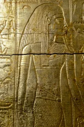 Detail from Engraving of Gold Covered Chapel of Tutankhamen