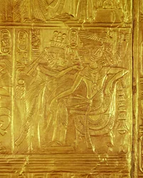 Detail from the Golden Shrine, from the Tomb of Tutankhamun, New Kingdom