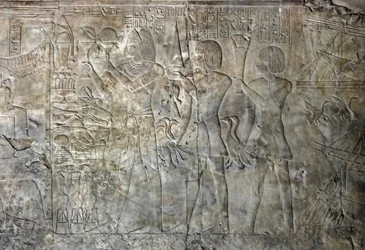 Egyptian antiquity: connects from the tomb of Kha em Het representing bearers of offerings