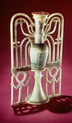 Floral unguent jar, from the Tomb of Tutankhamun (c.1370-1352 BC) New Kingdom