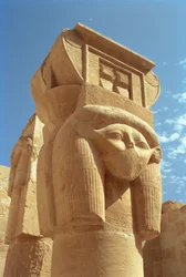 Hathor-headed column, from the Chapel of Hathor, Temple of Hatshepsut
