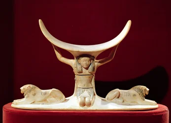 Headrest with Shu, the Egyptian God of the Air, from the Tomb of Tutankhamun, New Kingdom