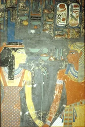 Horemheb and Isis, from the Tomb of Horemheb (c.1323-1295 BC) New Kingdom