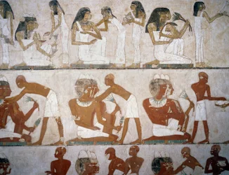 Men and Women Putting on Jewelry (detail)
