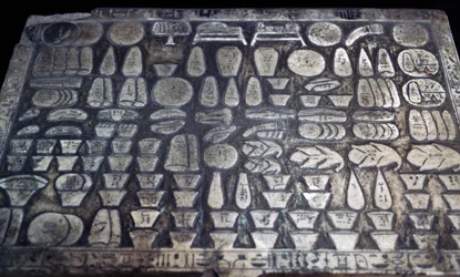 Offerings table, Egyptian civilization, New Kingdom, Dynasty XVIII (detail)