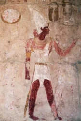 Relief Depicting Thutmose III Wearing Lower Egypt Crown, Mortuary Temple of Queen Hatshepsut, Deir el-Bahri, Theban Necropolis