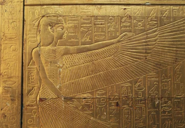 Relief on Back Outer Panel of Second Funeral Chapel, Treasury of Tutankhamun, Egypt, New Kingdom, Dynasty XVIII