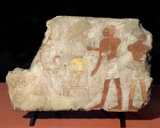 Servants with amphoras in their stands