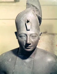 Statue of Tuthmosis III (ruled 1504-1450 BC), from the Temple of Amun, Karnak