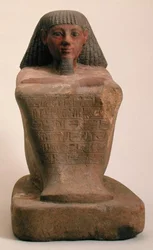 Statue of the Scribe Maaniamen, mid 15th century BC, New Kingdom