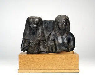 Statuette of the military officer Huy and his wife Nay, Songstress of Amun, New Kingdom