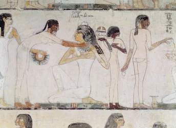 The Toilet of Noblewomen, from the Tomb of Rekhmire, vizier of Tuthmosis III and Amenhotep II, New Kingdom