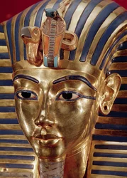 The gold mask, from the Treasure of Tutankhamun (c.1370-52 BC), c.1340 BC