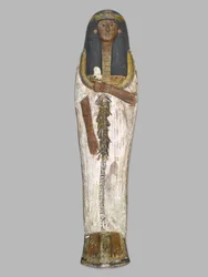 Coffin of the Lady of the House, Weretwahset, reinscribed for Bensuipet, found at Thebes, New Kingdom