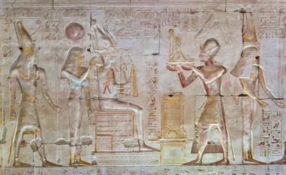 Coloured Relief, Temple of Seti I, Abydos, Egypt