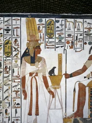 Mural Paintings, Queen before Divine Scribe Thoth