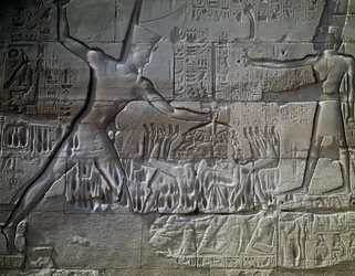 Libyan Prisoners, Relief, Outer Wall of the Great Hypostyle Hall, Temple of Amun, Karnak Temple Complex