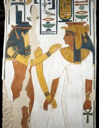Nefertari, detail from the frescoes in the second chamber of the Tomb of Nefertari, Valley of Queens, Luxor, Thebes