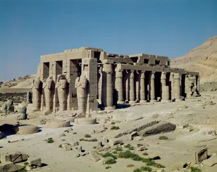 Osiride figures of Ramesses II flanking the walls of the Second Court, New Kingdom