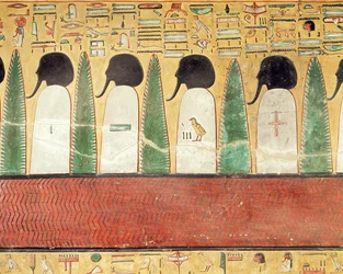 Relief depicting black-headed gods in the Underworld, from the Tomb of Seti I