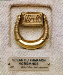 Ring with the seal of General Horemheb (c. 1323-1295 BC), New Kingdom
