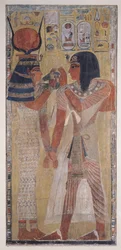 The Goddess Hathor Placing the Magic Collar on Seti I