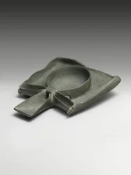 Libation Dish Depicting Ka-Arms Presenting an Ankh-Sign
