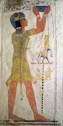 An Inmutef priest making an offering, from the Tomb of Ramesses IX (detail)