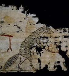 Papyrus Depicting Satirical Scene (detail)