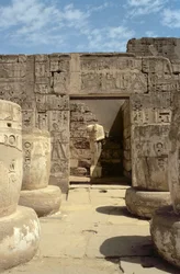 Statue of Ramesses in a chapel leading from the Hypostyle Hall of the Mortuary Temple of Ramesses III
