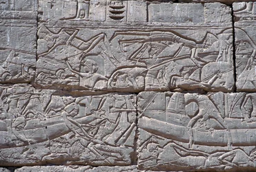 The Sea People, Naval Battle of Ramses III, Medinet Habu, 1195-64 BC