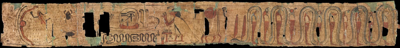 Ancient Egyptian Funerary Text - Ancient Egypt - 1069-945 BC - Papyrus - Szepmuveszeti Muzeum, Budapest