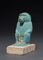 Baboon on a Limestone Base, 380-30 BC