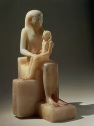 Pepy II and His Mother Queen Meryreankhnes, possibly from Saqqara, Old Kingdom