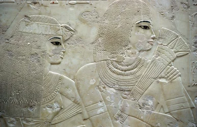Ancient Egypt, Painting/Carving, Ramose and His Wife, Governor of Thebes, Valley of the Nobles, Tomb of Ramose