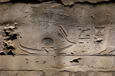 Re moves on the solar boat, Luxor Temple