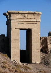 Egyptian antiquity: View of the Arch of the North Gate, Temple of Hathor, Denderah, Egypt