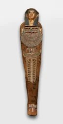Mummy of Nesmin with Plant Wreath, Mummy Mask and Other Cartonnage Elements