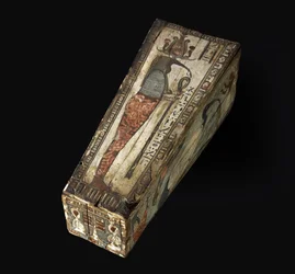 Painted Wooden Coffin of the Sacred Ibis of Thoth, 305-30 BC