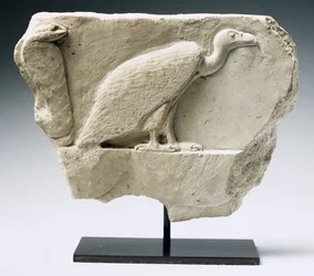 Relief Depicting a Vulture and Cobra (limestone)