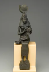 Seated Statuette of Isis Holding Horus