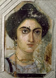 Egyptian antiquity: funeral portrait of a woman