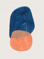 Abstract Blue Orange Shapes