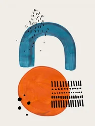 Blue Arch Orange Circle